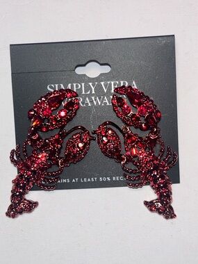 Simply Vera Crystal Lobster 🦞 Statement Earrings